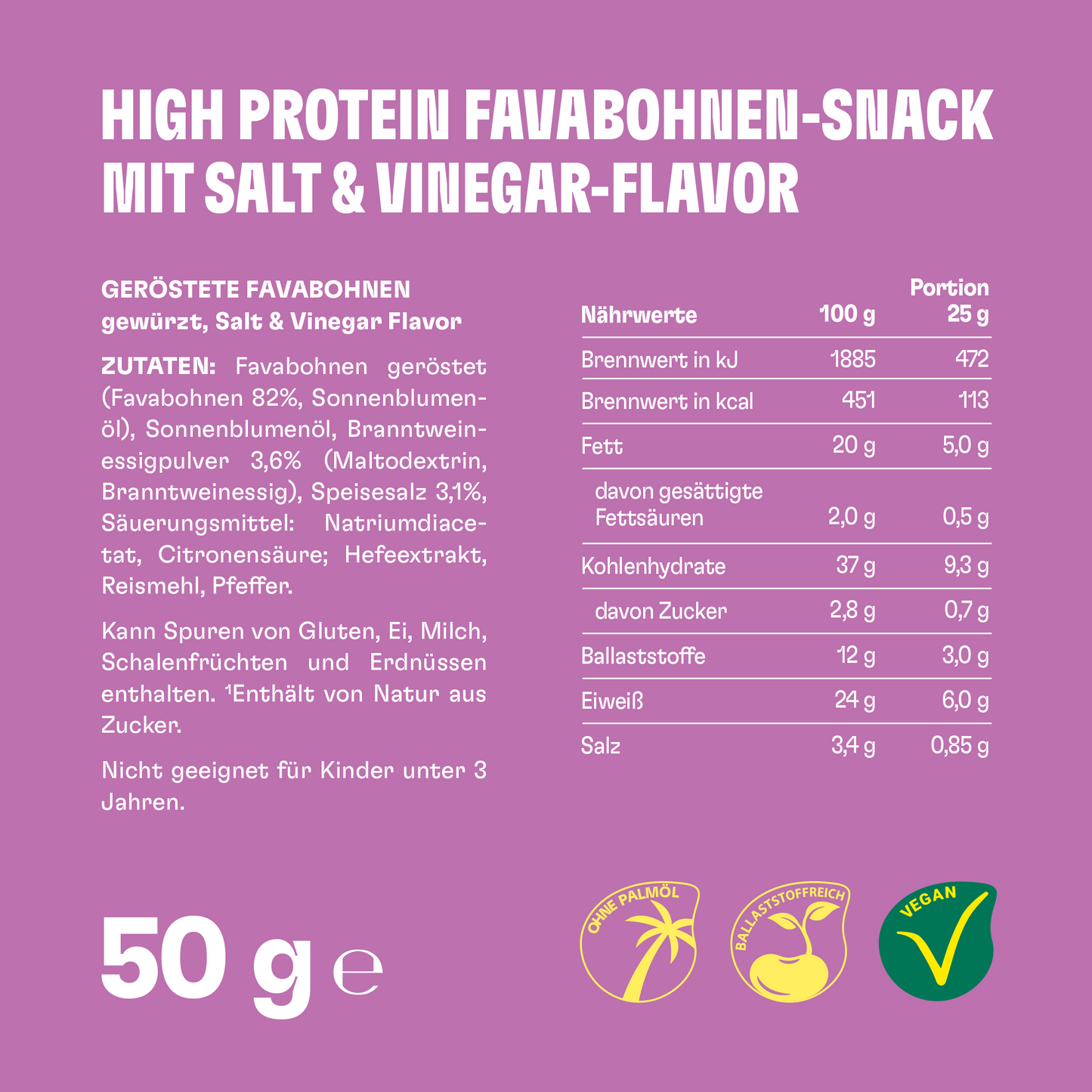 beanbites - Salt & Vinegar - High Protein Snack
