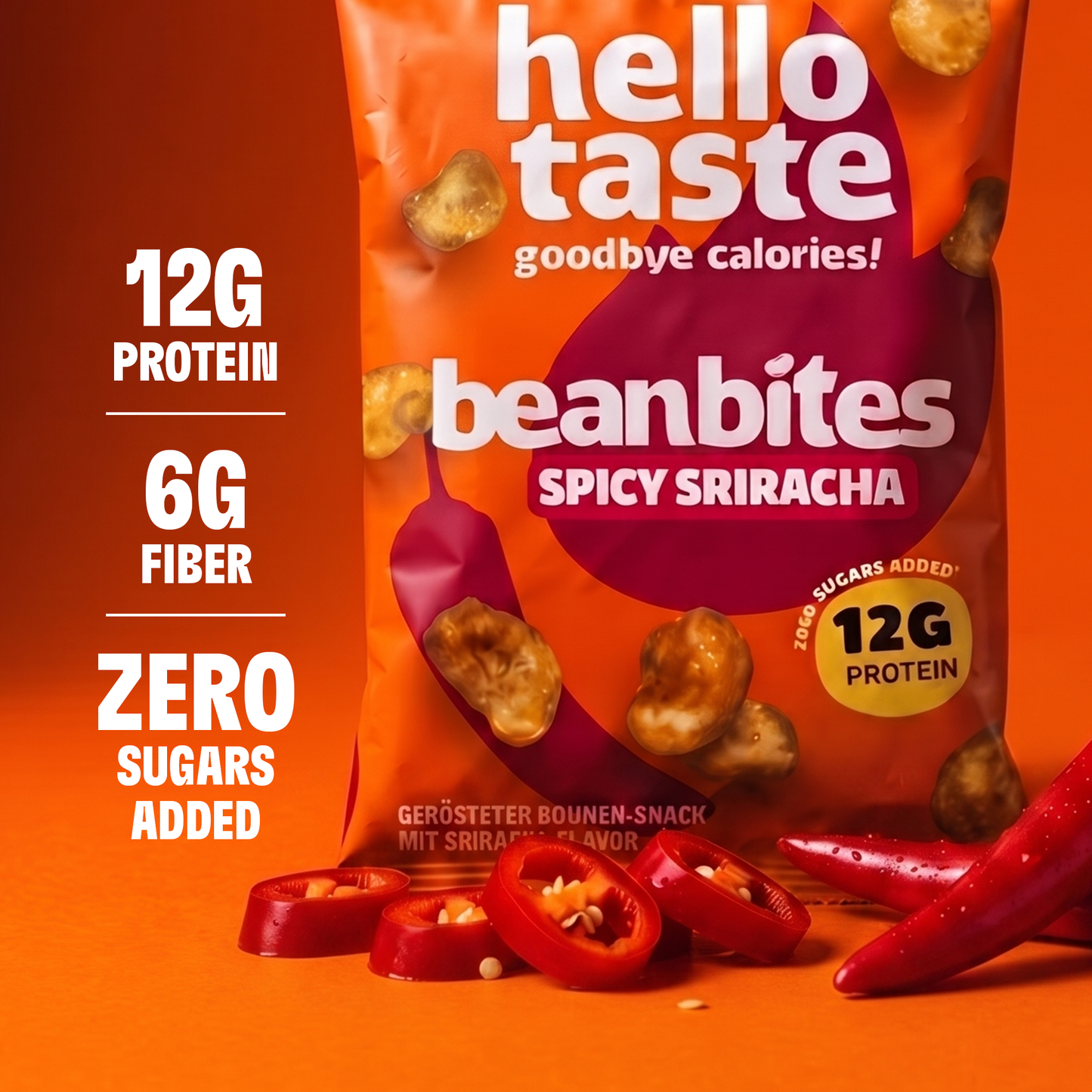 beanbites Spicy Sriracha - High Protein Snack