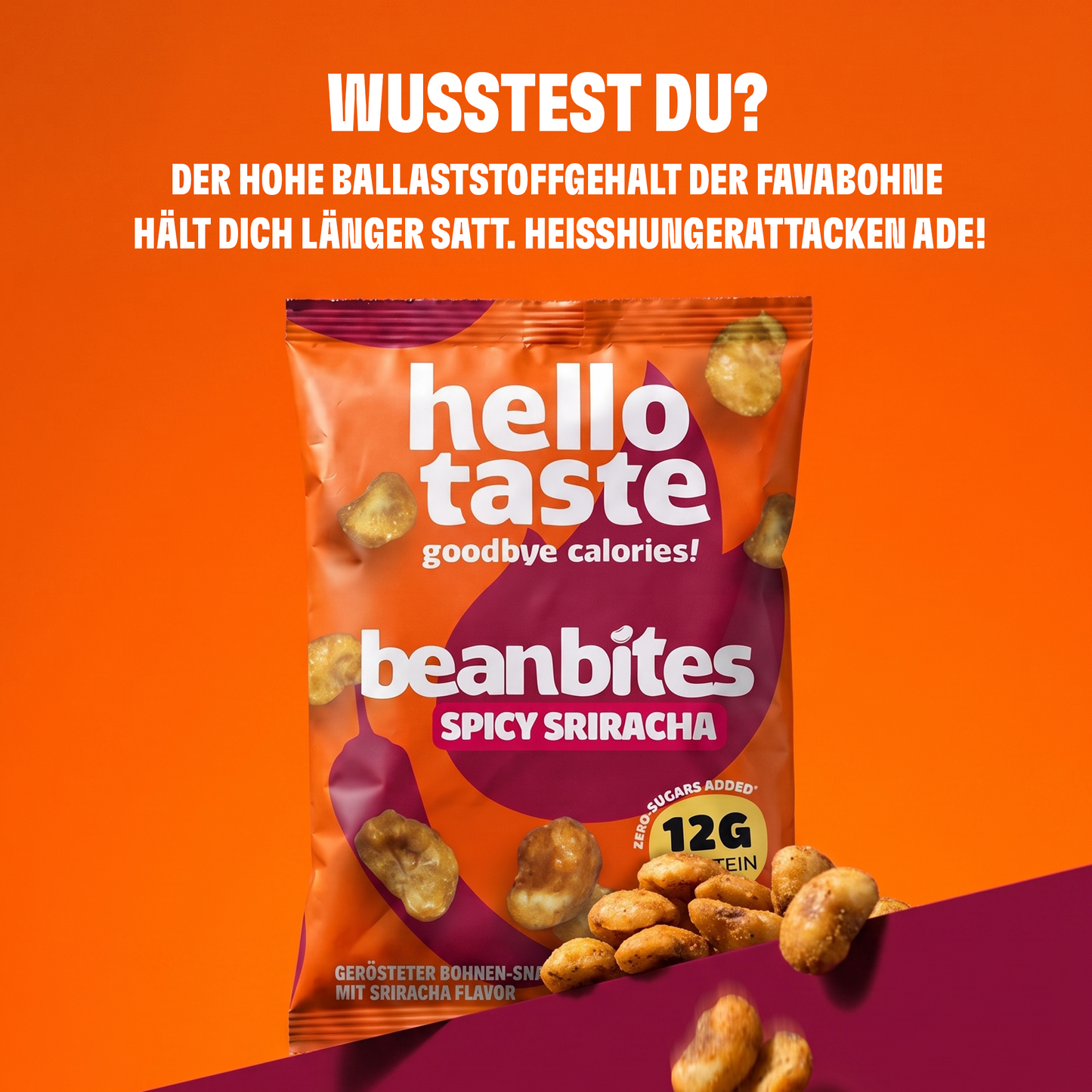 beanbites Spicy Sriracha - High Protein Snack