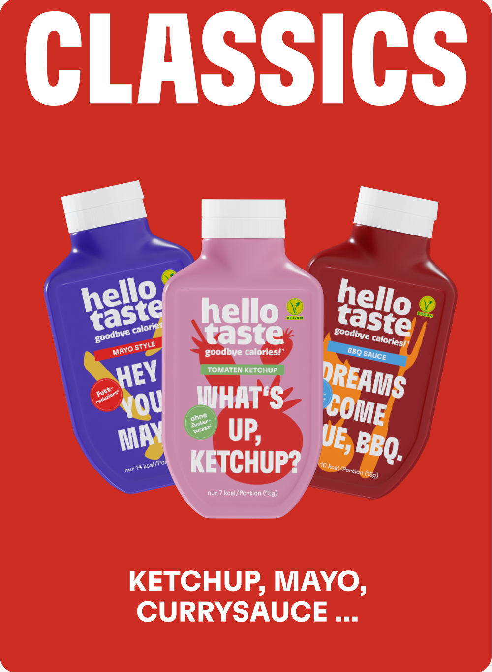 hellotaste classic saucen - ketchup, mayo, curry etc.